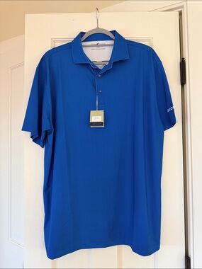NWT Horn Legend Performance Polo in Royal Blue - size L
